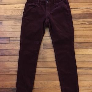 Ann Taylor Loft curvy skinny purple corduroy